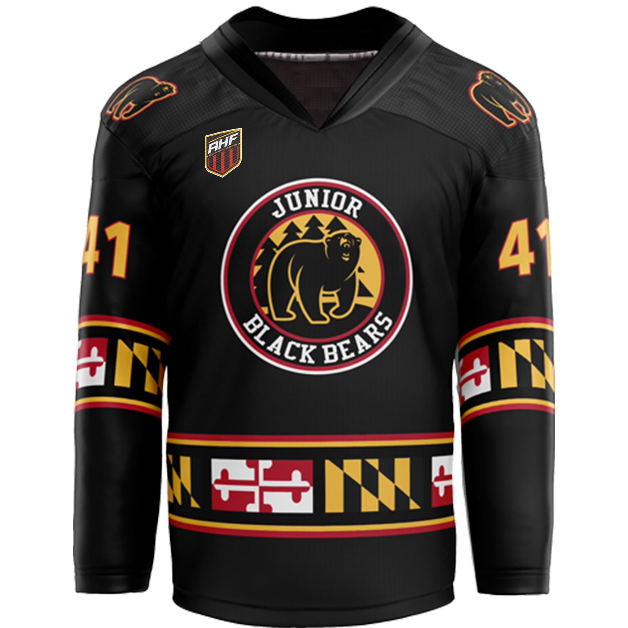 MD Jr Black Bears Youth Goalie Sublimated Jersey Breakaway Sports